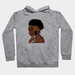 Proud African Woman with West African Pattern Hoodie